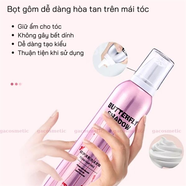Gôm xịt Tóc Butterfly Shadow Foam Hair Wax Silver 300ml