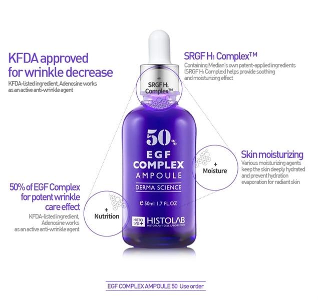 SERUM TINH CHẤT TẾ BÀO GỐC TRẺ HÓA DA HISTOLAB 50% EGF COMPLEX AMPOULE DERMA SCIENCE