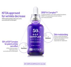 SERUM TINH CHẤT TẾ BÀO GỐC TRẺ HÓA DA HISTOLAB 50% EGF COMPLEX AMPOULE DERMA SCIENCE