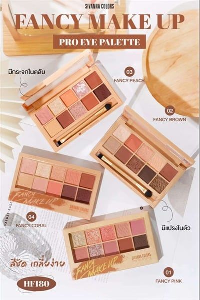 Phấn Mắt 10 Ô Vuông SIVANNA fancy makeup pro eye colors #04