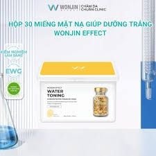 Mặt nạ dưỡng trắng da Wonjin effect water toning mask - hũ 30miếng