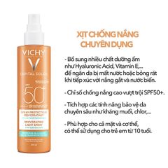 Xịt chống nắng vichy thoáng nhẹ kiêmv dầu 75ml