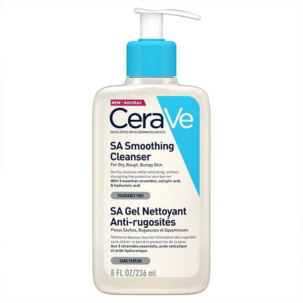 sữa rửa mặt CERAVE SA dành cho da khô ráp , bị bong tróc sần sùi 236ml 237ml