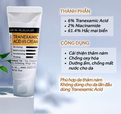 Kem Dưỡng Giảm Thâm Nám Derma Factory Tranexamic Acid 6% Cream 30ml