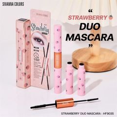Mascara Chuốt mi 2 đầu làm dày, dài và tơi mi Sivanna Colors Strawberry