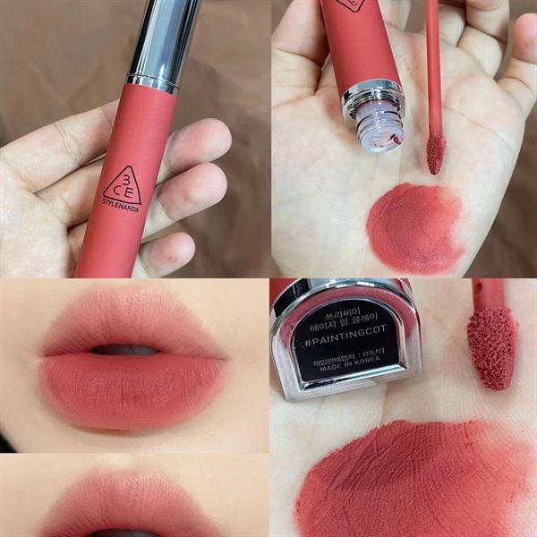 Son kem lì 3ce hazy lip clay #paintingcot đỏ hồng đất