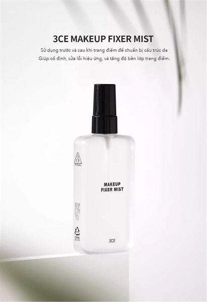 Xịt Setting 3CE Makeup Fixer Mist 100ml