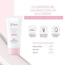 Kem Chống Nắng Vật Lý Nâng Tông Da Make p:rem UV Defense Me. Calming Tone Up Sun Cream SPF50+ PA++++ 50ml