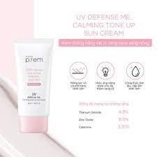 Kem Chống Nắng Vật Lý Nâng Tông Da Make p:rem UV Defense Me. Calming Tone Up Sun Cream SPF50+ PA++++ 50ml