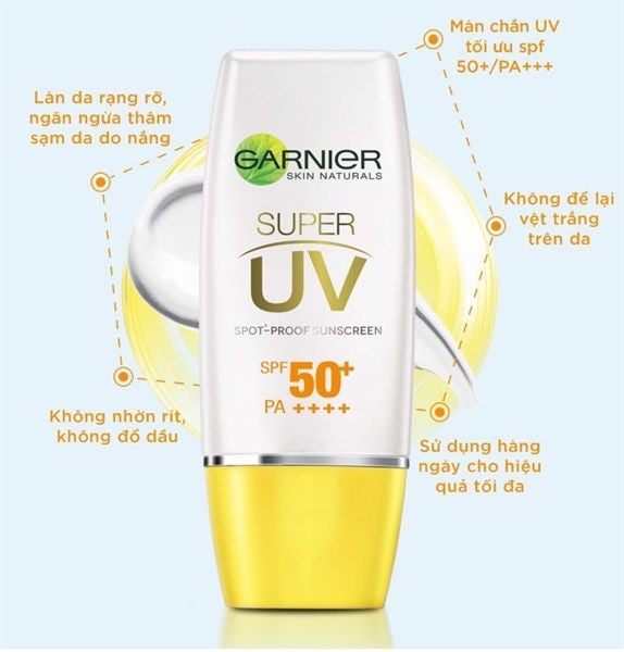 Kem chống nắng garnier làm sáng da tự nhiên