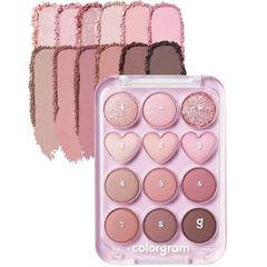 phấn mắt color gram 9ô pint point #02 hồng khói