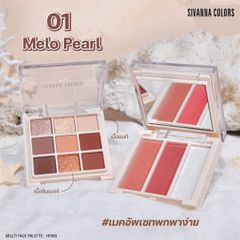 Phấn mắt 12 ô Sivanna Colors Multi Face #01 melo peart
