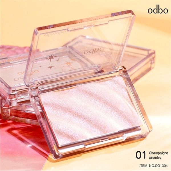 phấn phấn bắt sáng Odbo glowing skin hightlighter #01