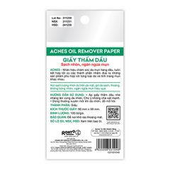 Giấy Thấm Dầu Acnes Kiểm Soát Nhờn, Ngừa Mụn 100 Tờ