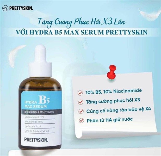 SERUM PHỤC HỒI DƯỠNG TRẮNG B5 PRETTY SKIN HYDRAT B5 MAX SERUM 50ML