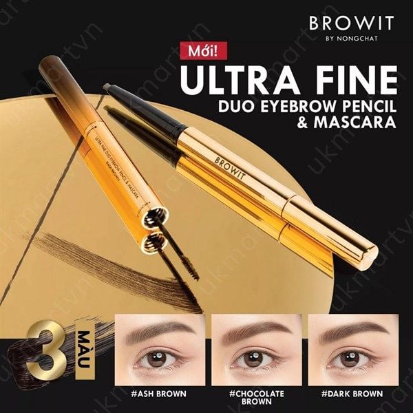 Chì Kẻ Mày Và Mascara Mày 2 Trong 1 Browit Ultra Fine Duo Eyebrow Pencil & Mascara