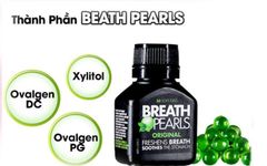 ￼Viên thơm miệng thảo dược Breath pearls (50v - Úc) giảm mùi cho người lớn, phụ nữ và bé trên 6 tuổi