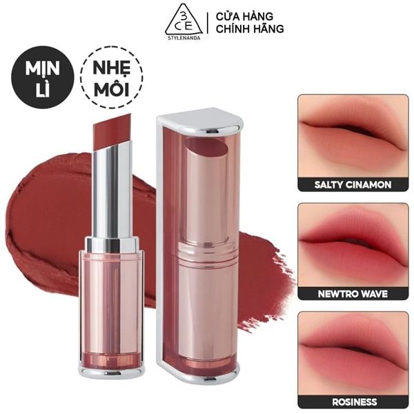 son thỏi 3ce blur matte lipstick #rosiness-hồng khô
