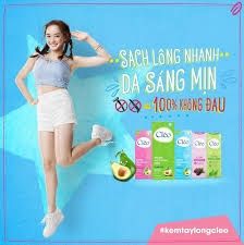 Kem Tẩy Lông Cléo Hair Removal Cream Bikini #da thường xanh dương