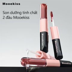 Son Mooekiss 2 Đầu Kem Lì + Dưỡng Bóng dưỡng môi tạo hiệu ứng tráng gương #D07
