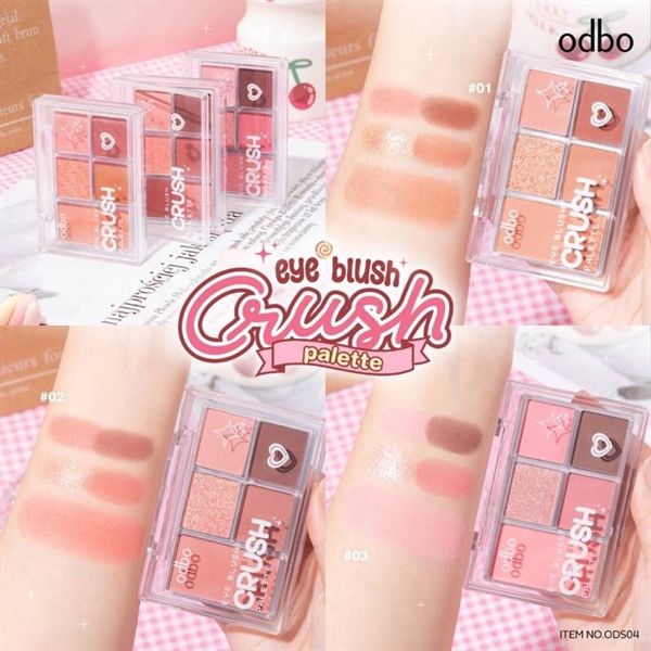 Bảng phấn mắt và má hồng ODBO eye blush crush #03