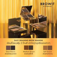 Bột Tán Chân Mày Browit Nongchat Brow Shadow 4g Màu nâu