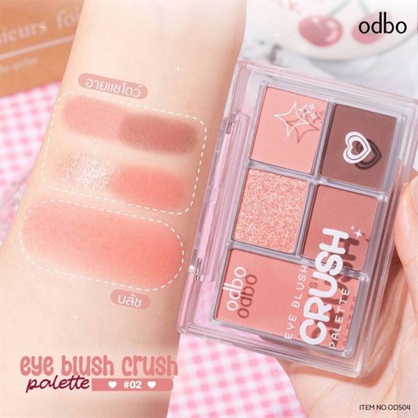 Bảng phấn mắt và má hồng ODBO eye blush crush #02