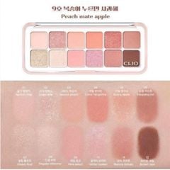 Bảng Phấn mắt 12ô Clio pro eye palette air #09-peach mate apple