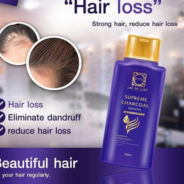 Dầu Gội Mượt Tóc Lae Sa Luay Supreme Charcoal Keratin 200ml
