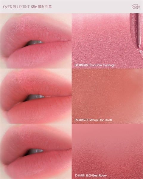 Son Kem Mịn Lì Peripera Over Blur Tint #08-cool pink coating
