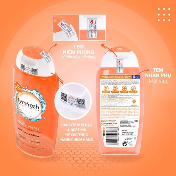 Dung dịch vệ sinh FEMFESH 250ml ANh quốc * 250ml
