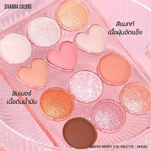 Bảng Phấn Mắt 12ô Sivanna Wafer Berry Eye Palette #01
