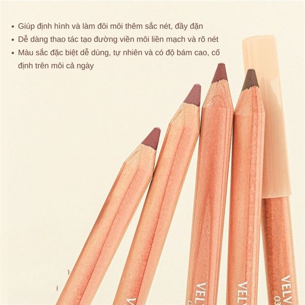 CHÌ KẺ VIỀN MÔI CLIO VELVET LIP PENCIL #03 coffe brown nâu trà