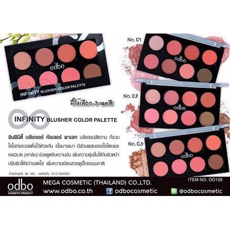 Phấn Má Hồng 8 ô ODBO Infinity Blusher Color Palette