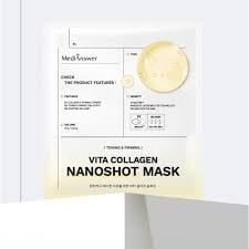 Mặt nạ thạch MediAnswer Vita Collagen Nano Shot bản cải tiến #vàng