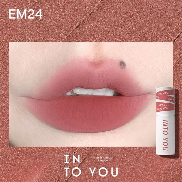 Son Kem Lì INTO YOU shero super matte lip & cheek mud EM24 dạng thỏi