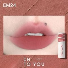 Son Kem Lì INTO YOU shero super matte lip & cheek mud EM24 dạng thỏi