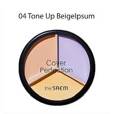 Bảng Triệt Sắc 3 ô The Saem Cover Perfection Triple Pot Concealer #04