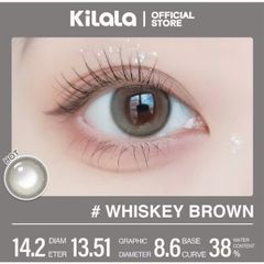Kính áp tròng KILALA #威士忌酸棕-Whiskey Brown -1.00 DIA 14.2mm Contact lens 6th
