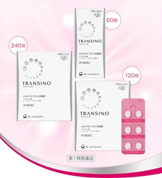 Viên Uống Trắng Da, Trị Nám, Tàn Nhang Transino Whitening (240 Viên)