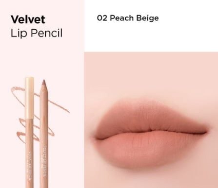 CHÌ KẺ VIỀN MÔI CLIO VELVET LIP PENCIL #02 peach beige