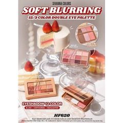 bảng phấn mắt má 2 tầng Sivanna soft blurring 12/3 color double eye pallette #02