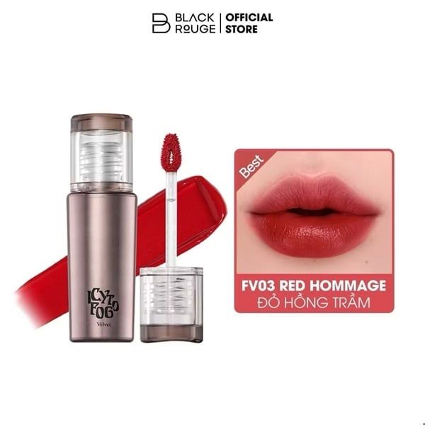 Son Kem lì Black Rouge Icy To Fog Velvet Tint #fv03