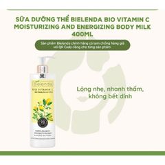 Sữa Dưỡng Thể Hỗ Trợ Trắng Da Bielenda Bio Vitamin C Moisturizing And Toning Body Milk