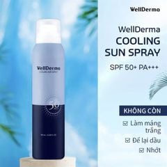 Chống Nắng Dạng Xịt Chống Trôi, Giảm Nhiệt, Làm Mát Da WellDerma G PLus Cooling Sun Spray SPF 50 PA+++ ( Mẫu Mới )