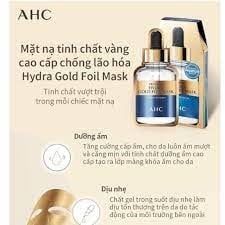 Mặt nạ vàng AHC Premium Hydra Gold Foil Mask 3 lớp