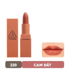 [Màu 218 - 223] Son Thỏi Lì, Lên Màu Chuẩn 3CE Mood Recipe On And On 3.5g