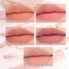 Chì kẻ viền môi nhung lì Romand lip matte pencil #03 cam nâu nude