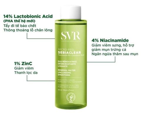 Toner SVR Sebiaclear Dành Cho Da Dầu, Mụn 150ml