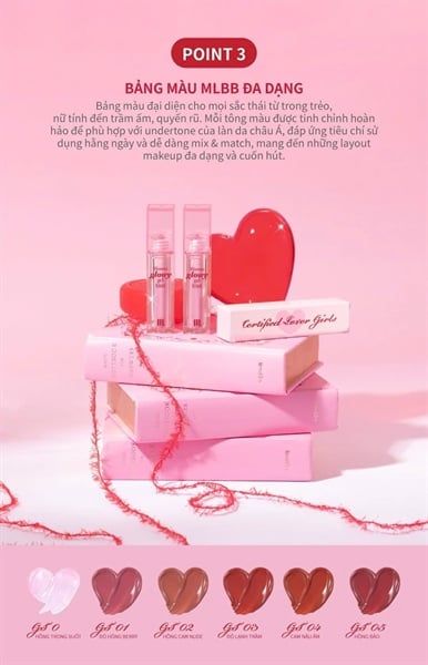 Son Tint Bóng Merzy Bisous Glowy Gel Tint #GT00 không màu